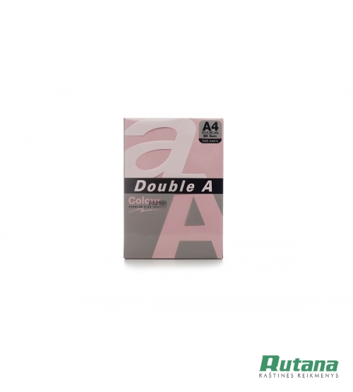 Spalvotas biuro popierius Double A rožinė A4 80g 500l. 