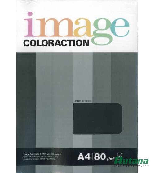 Spalvotas biuro popierius Image Coloraction Nr.99 juoda A4 80g 50l. 6199