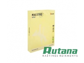 Spalvotas biuro popierius Maestro Color geltonas A4 80g 500l. YE23