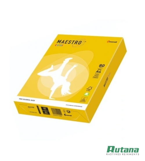 Spalvotas biuro popierius Maestro Color garstyčių sp. A4 80g 500l. IG50