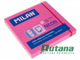 Lipnūs lapeliai 76 x 76 mm  ryškiai rožiniai Milan 85432