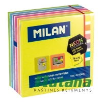 Lipnių lapelių kubas (400 l.) 75 x 75 mm įvairių spalvų Milan 4155400