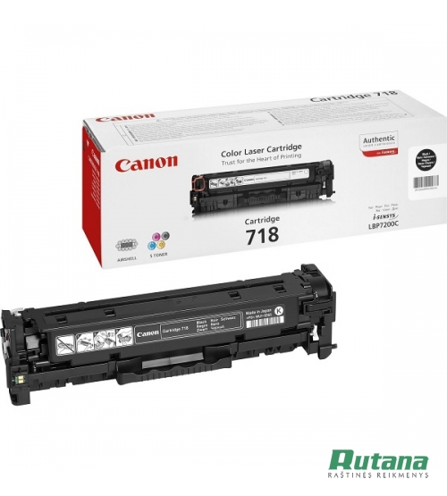 Kasetės lazeriniam spausdintuvui Canon 718 juoda pildymas