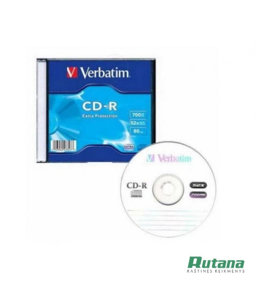 Kompaktinis diskas CD-R 700MB 52x Verbatim 43347