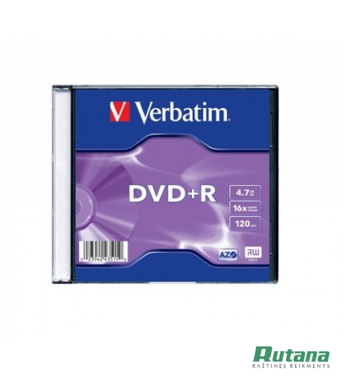 Kompaktinis diskas DVD+R 4.7GB 16x Verbatim 43515