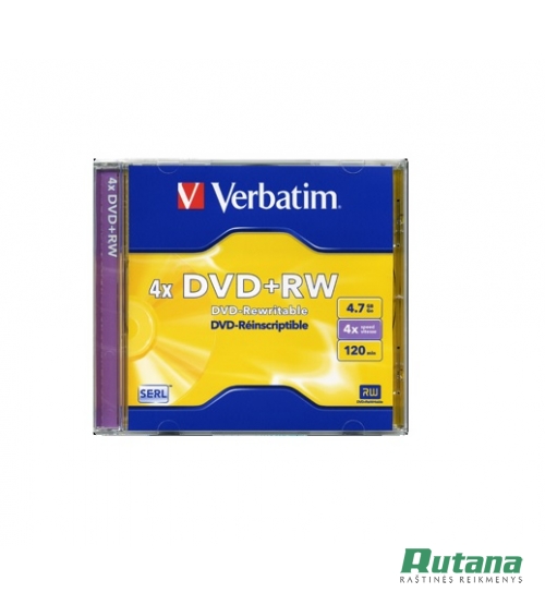 Kompaktinis diskas DVD+RW 4.7GB 4x Verbatim 43228