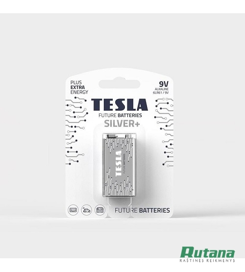 Elementas Silver+ 6LR61 9V 580 mAh Tesla