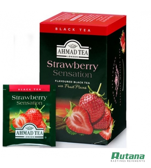 Arbata juodoji "Strawberry Sensation" 20 vnt. Ahmad Tea 00700
