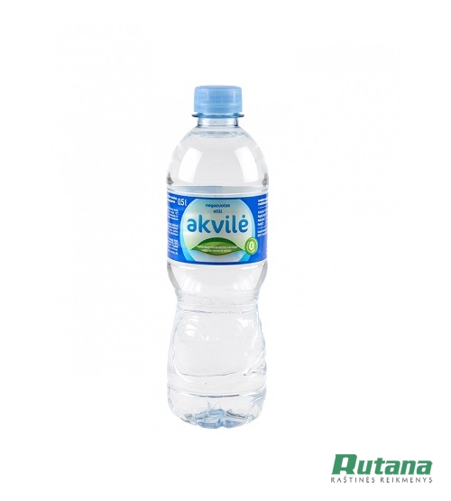 Natūralus mineralinis vanduo 500 ml plastikiniame butelyje Akvilė