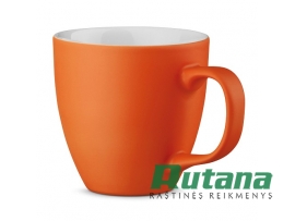 Porcelianinis puodelis Panthony 450ml matinis oranžinis HD 94045-128