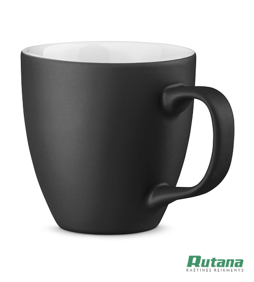 Porcelianinis puodelis Panthony 450ml matinis juodas HD 94045-103