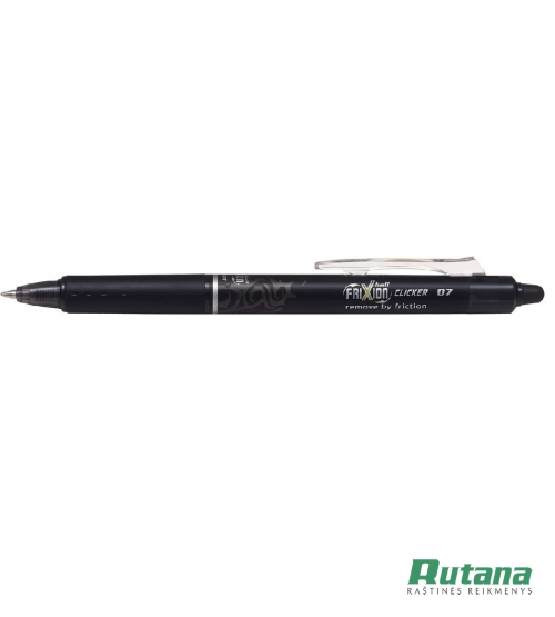 Automatinis gelio rašiklis su trintuku 0.7mm Frixion Point Clicker juodas Pilot