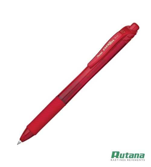 Automatinis gelio rašiklis Energel X 0.7mm raudonas Pentel BL107