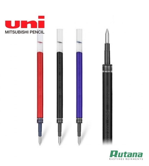 Gelio šerdelė UMR-87 0.7mm juoda Uni Mitsubishi Pencil