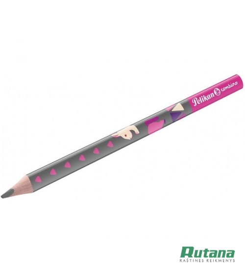 Pieštukas Combino B pilkas/rožinis Pelikan 810401