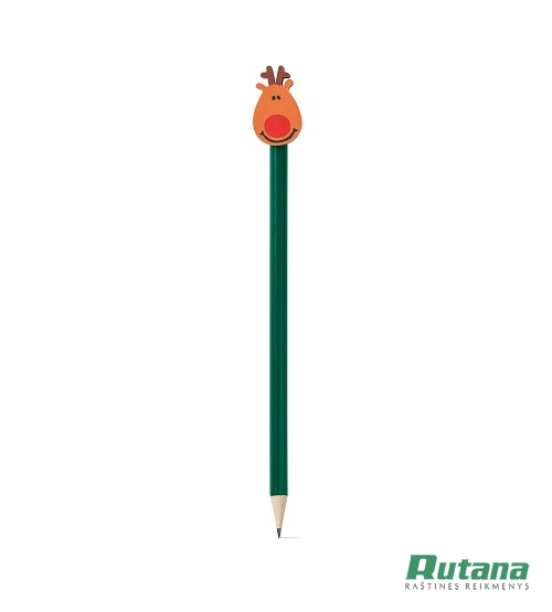 Pieštukas su Kalėdinės formos trintuku "Humboldt" žalias HD 91943-109