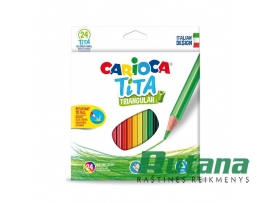 Spalvoti pieštukai TITA Carioca 24 spalvų Universal 42787