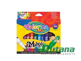 Flomasteriai "Magic" 9 + 1 keičiantis spalvas Colorino 34630PTR