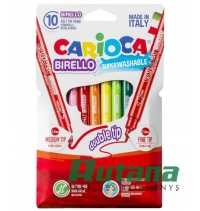 Flomasteriai BIRELLO Carioca dvipusiai 10 spalvų Universal 41438