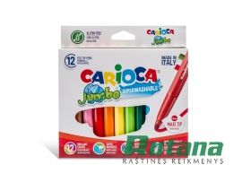 Flomasteriai JUMBO Carioca 12 spalvų Universal 40569