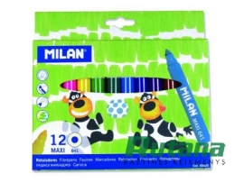 Flomasteriai Maxi 12 spalvų Milan 80020