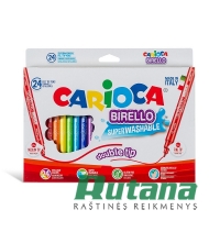 Flomasteriai BIRELLO Carioca dvipusiai 24 spalvų Universal 41521