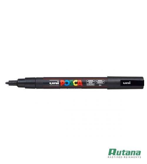 Žymeklis POSCA PC-3M 0.9-1.3mm juodas Uni Mitsubishi Pencil