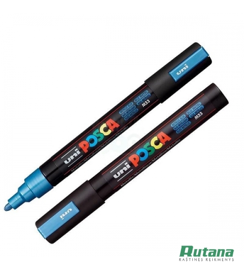 Žymeklis POSCA PC-5M 1.8-2.5mm metaliko mėlynas Uni Mitsubishi Pencil