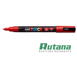 Žymeklis POSCA PC-3M 0.9-1.3mm raudonas Uni Mitsubishi Pencil