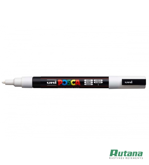 Žymeklis POSCA PC-3M 0.9-1.3mm baltas Uni Mitsubishi Pencil