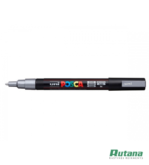 Žymeklis POSCA PC-3M 0.9-1.3mm metaliko sidabrinis Uni Mitsubishi Pencil