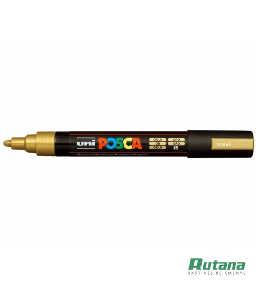Žymeklis POSCA PC-5M 1.8-2.5mm metaliko auksinis Uni Mitsubishi Pencil